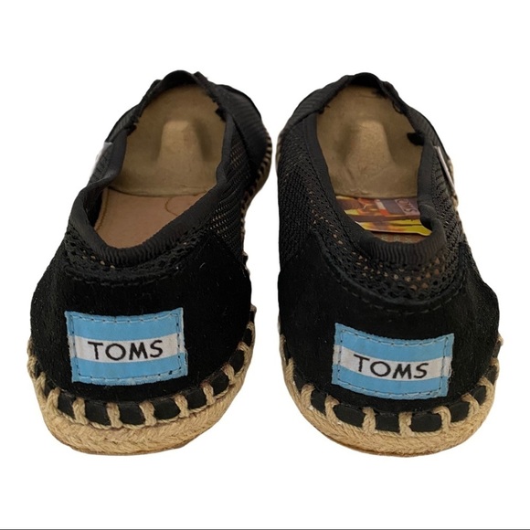 Toms New Women’s Classics Black Mesh Espadrille - Picture 5 of 9
